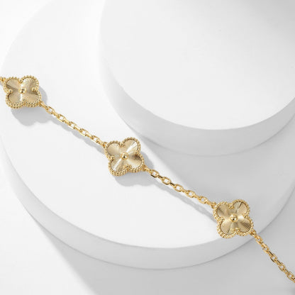 [OAK JURI]CLOVER 10 MOTIFS LASER NECKLACE
