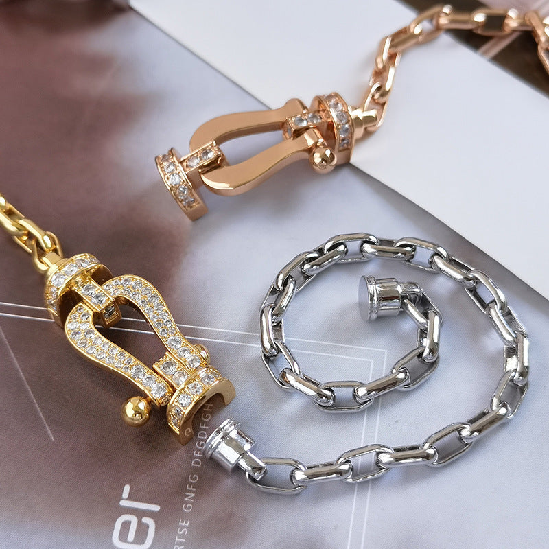 [OAK JURI]FORCE LARGE HORSESHOE CLASP  METAL BRACELET