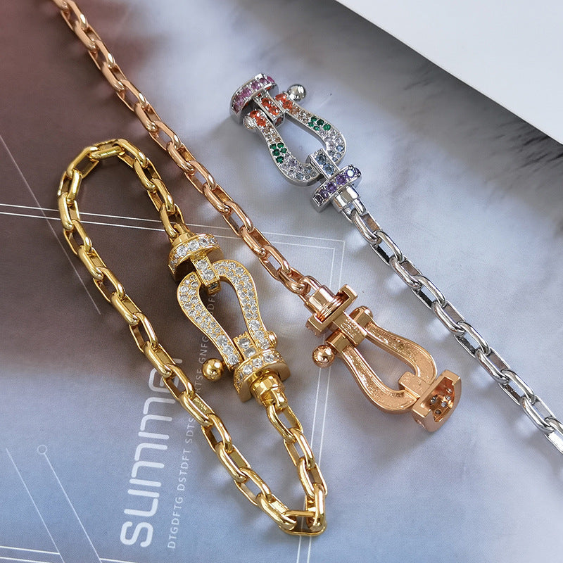 [OAK JURI]FORCE LARGE HORSESHOE CLASP  METAL BRACELET