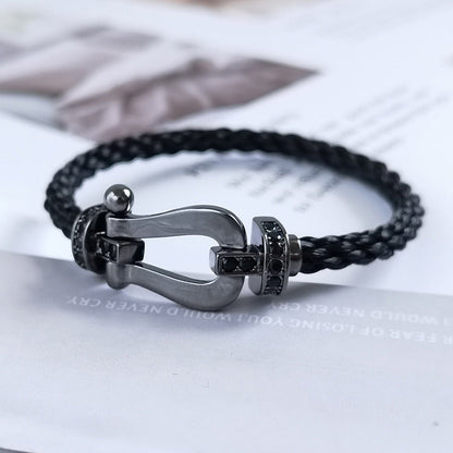 [OAK JURI]FORCE LARGE SERIES HORSESHOE BLACK SAMURAI BRACELET