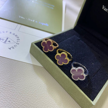 [OAK JURI]CLOVER  PURPLE VIOLET RING