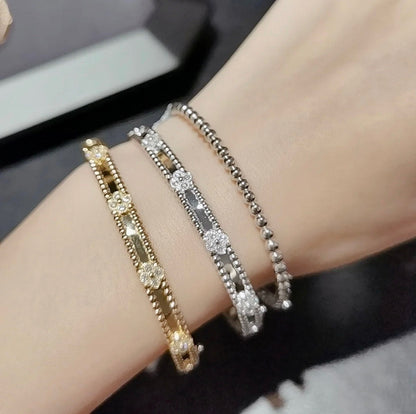 [OAK JURI]CLOVER BRACELET 4MM DIAMONDS
