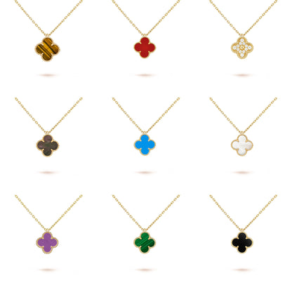 [OAK JURI]CLOVER MINI 9.5MM CARNELIANS NECKLACE COLLECTION