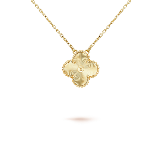 [OAK JURI]CLOVER 15MM LASER NECKLACE