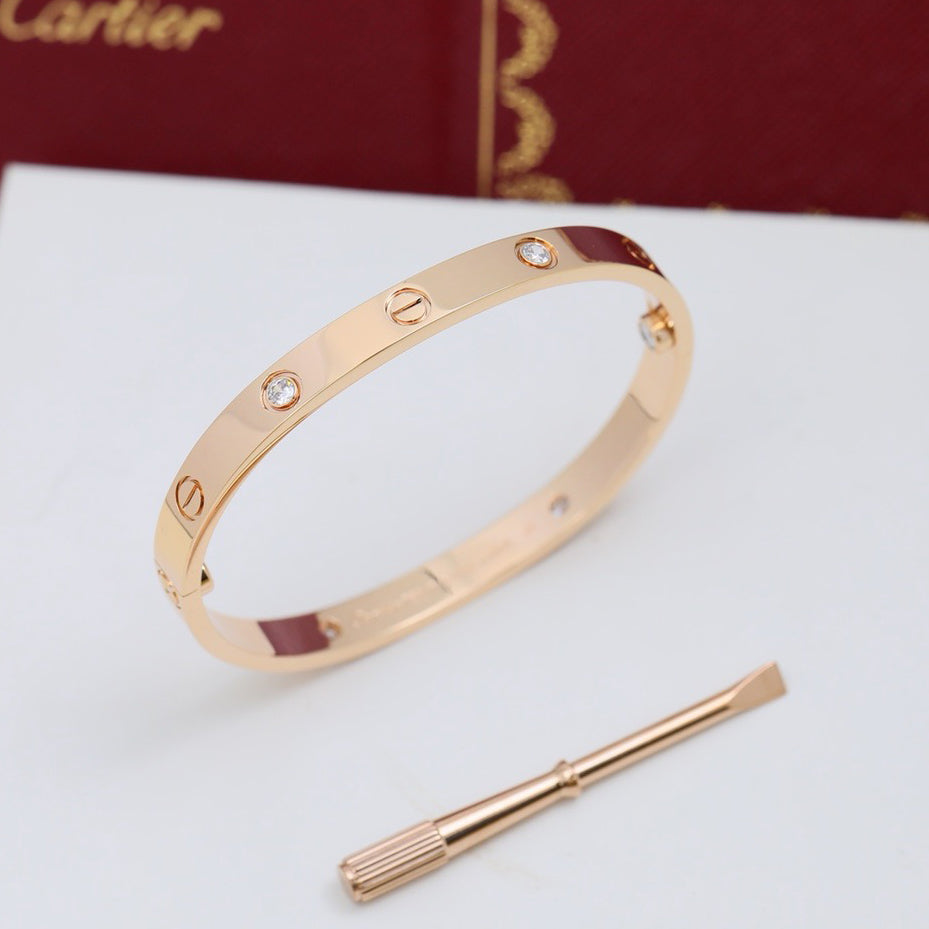 [OAK JURI]LOVE BRACELET 6.1MM 4 DIAMONDS