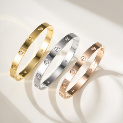 [OAK JURI]LOVE BRACELET 6.1MM 4 DIAMONDS