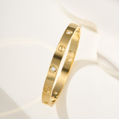 [OAK JURI]LOVE BRACELET 6.1MM 4 DIAMONDS