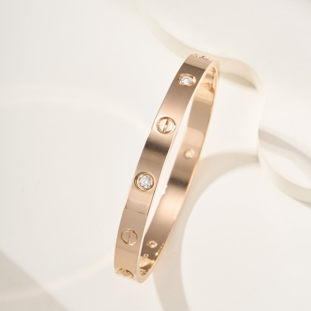 [OAK JURI]LOVE BRACELET 6.1MM 4 DIAMONDS