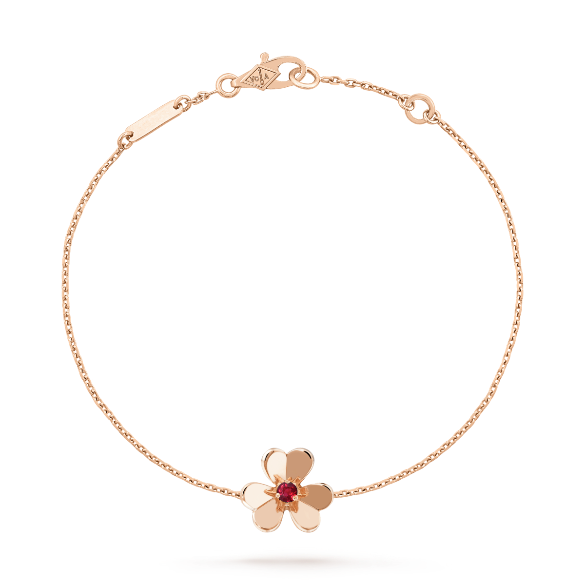 [OAK JURI]FRIVOLE GOLD FLOWER PINK MALACHITE BRACELET