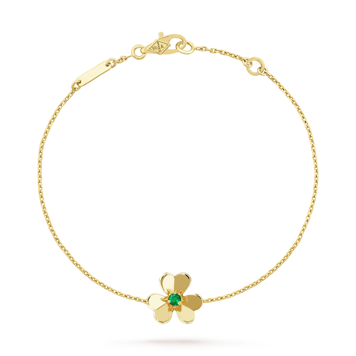 [OAK JURI]FRIVOLE GOLD FLOWER PINK MALACHITE BRACELET