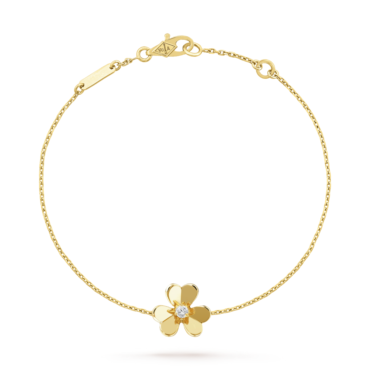 [OAK JURI]FRIVOLE GOLD FLOWER PINK MALACHITE BRACELET