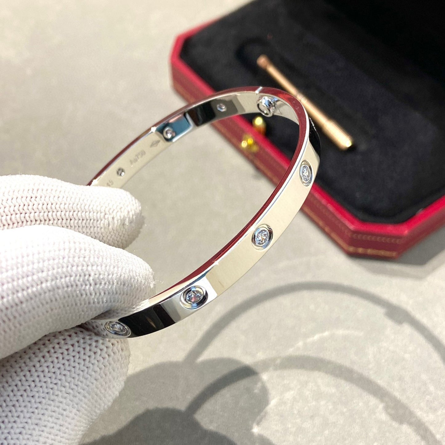 [OAK JURI]LOVE BRACELET 6.1MM 10 DIAMONDS