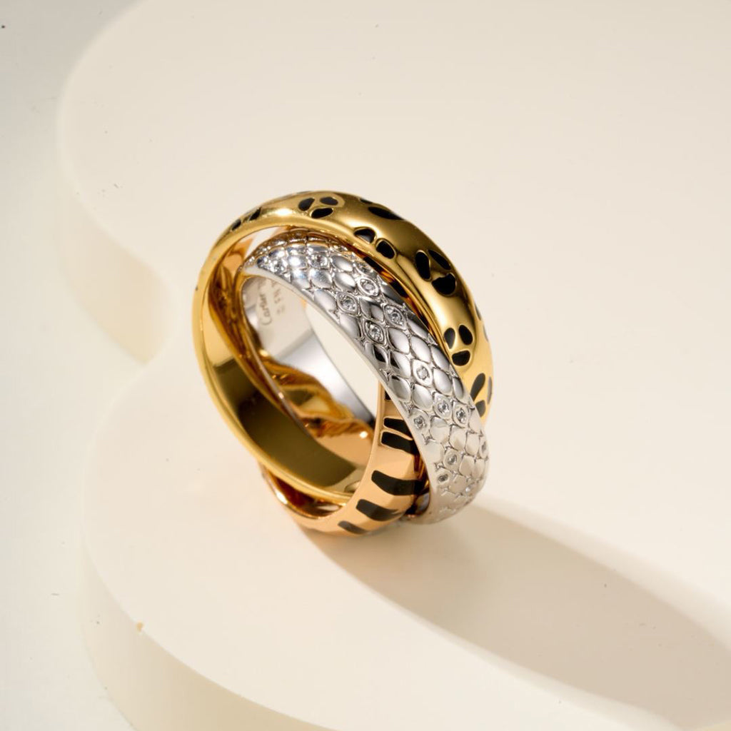 [OAK JURI]TRINITY  RING LEOPARD PRINT