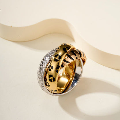 [OAK JURI]TRINITY  RING LEOPARD PRINT