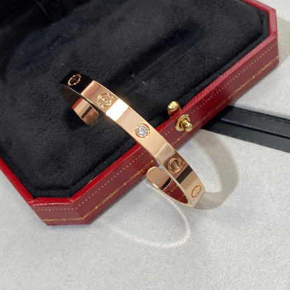 [OAK JURI]LOVE BRACELET 6.1MM 1 DIAMOND OPEN CUFF