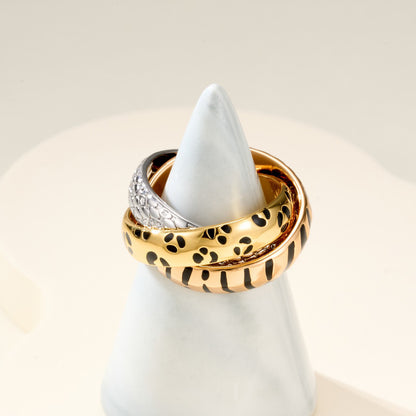 [OAK JURI]TRINITY  RING LEOPARD PRINT