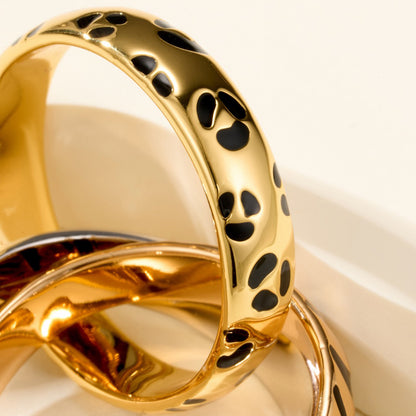 [OAK JURI]TRINITY  RING LEOPARD PRINT