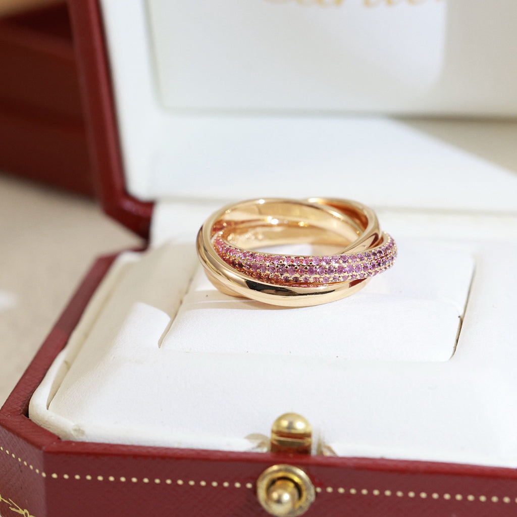 TRINITY 3.2MM RING PINK DIAMOND