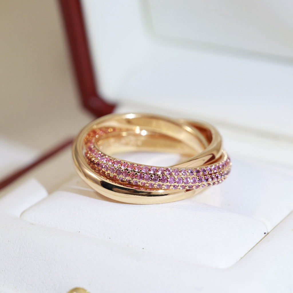 TRINITY 3.2MM RING PINK DIAMOND