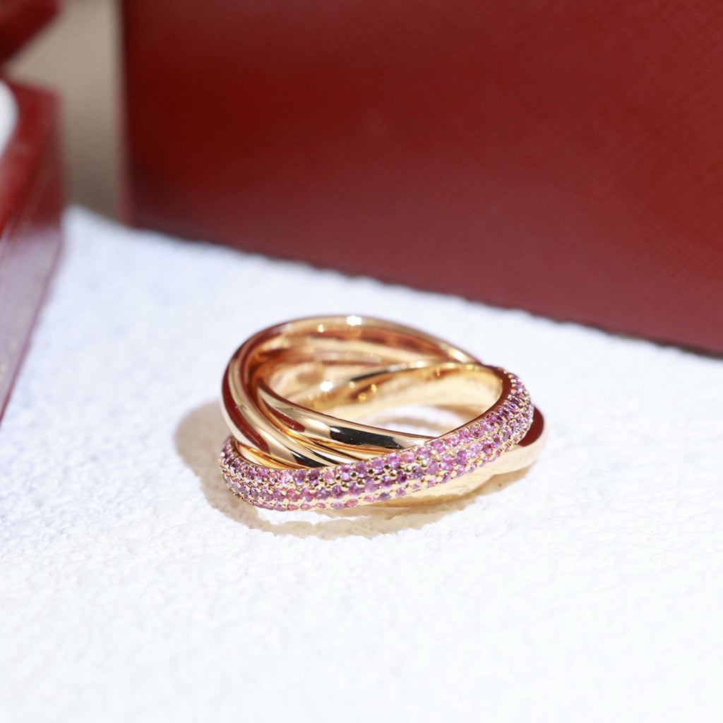 TRINITY 3.2MM RING PINK DIAMOND