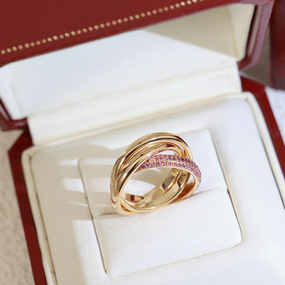 TRINITY 3.2MM RING PINK DIAMOND
