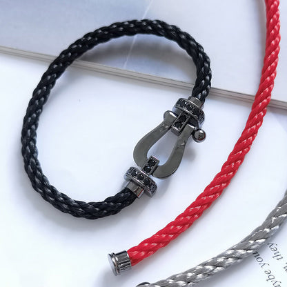 [OAK JURI]FORCE LARGE SERIES HORSESHOE BLACK SAMURAI BRACELET