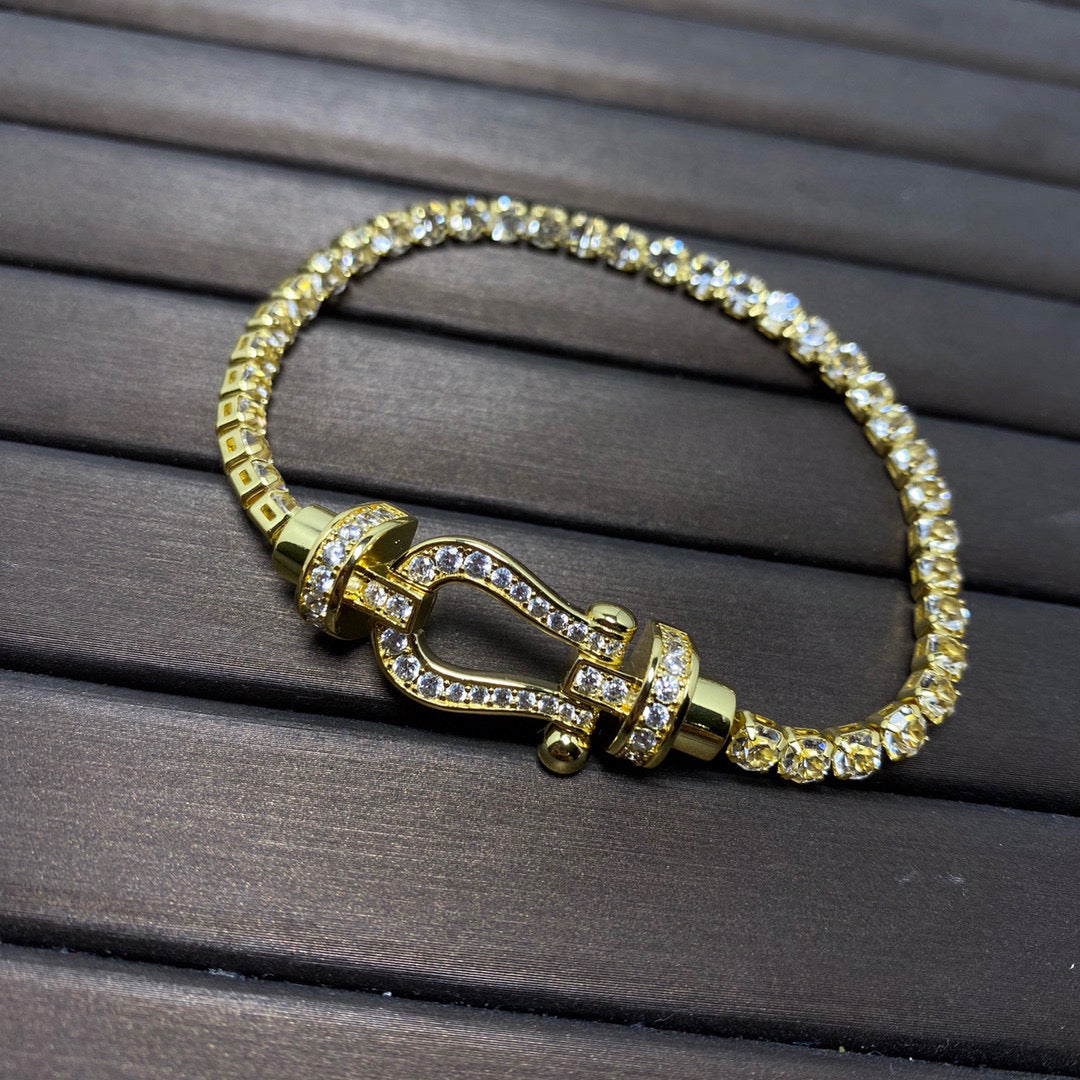 [OAK JURI]FORCE  HORSESHOE  DIAMOND TENNIS BRACELET