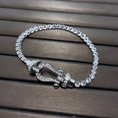 [OAK JURI]FORCE  HORSESHOE  DIAMOND TENNIS BRACELET