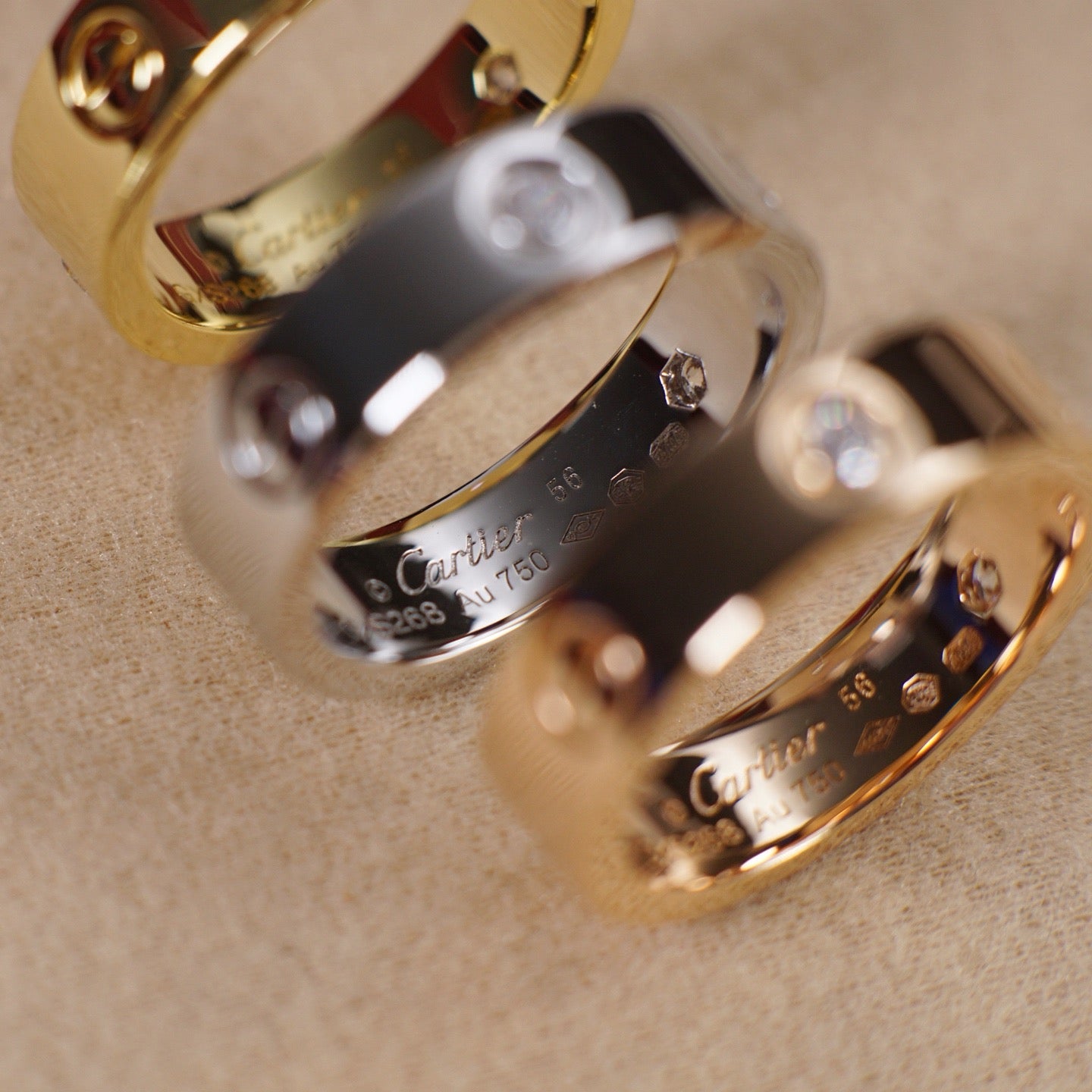 [OAK JURI]LOVE 5.5MM 3 DIAMOND RING
