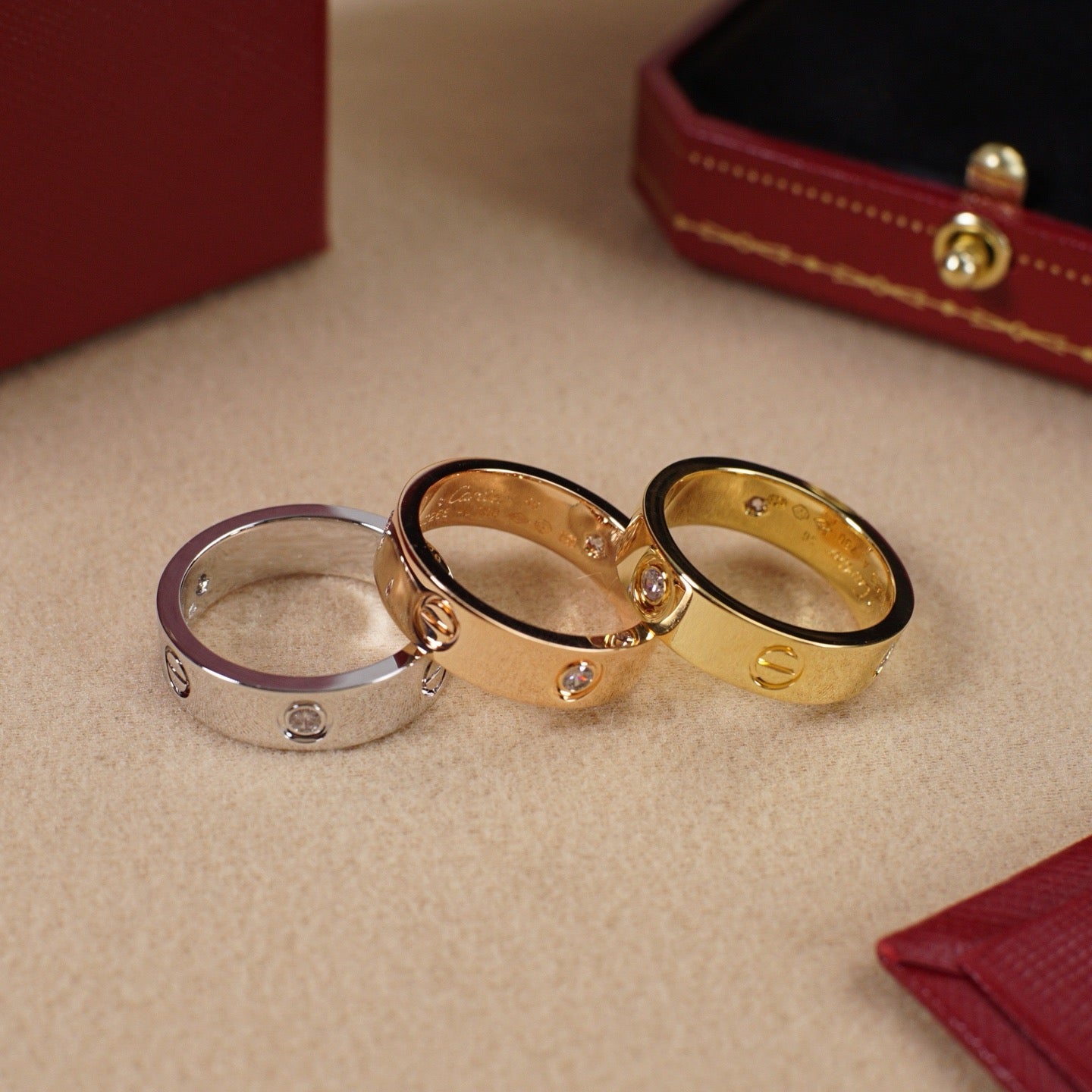 [OAK JURI]LOVE 5.5MM 3 DIAMOND RING