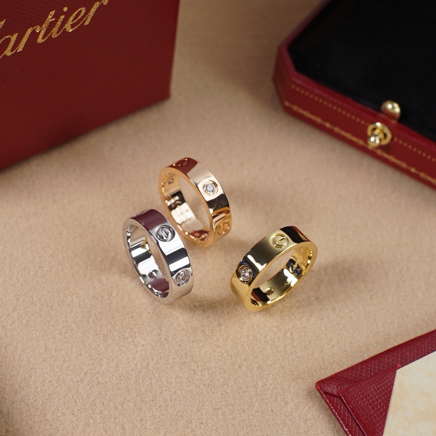 [OAK JURI]LOVE 5.5MM 3 DIAMOND RING