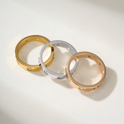 [OAK JURI]LOVE 4MM 8 DIAMOND RING