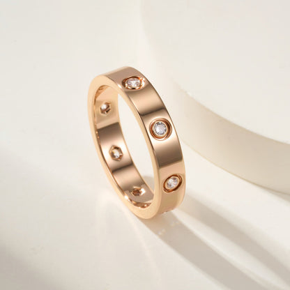 [OAK JURI]LOVE 4MM 8 DIAMOND RING