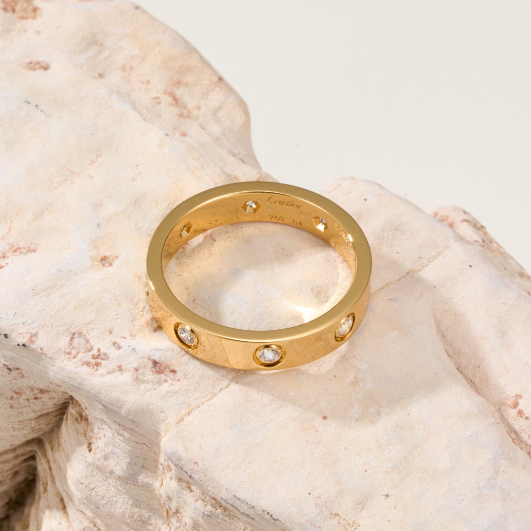 [OAK JURI]LOVE 4MM 8 DIAMOND RING