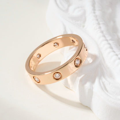 [OAK JURI]LOVE 4MM 8 DIAMOND RING