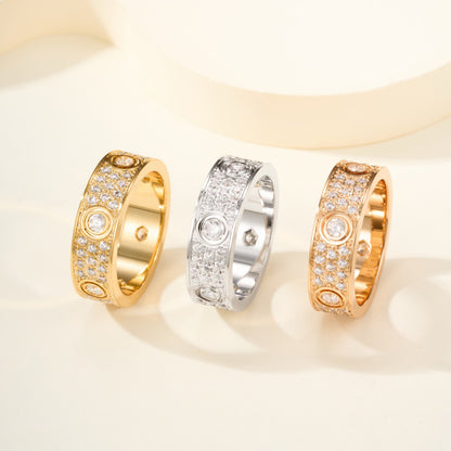 [OAK JURI]LOVE 5.5mm Full-Pave 6-Diamond Ring