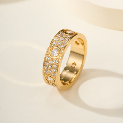 [OAK JURI]LOVE 5.5mm Full-Pave 6-Diamond Ring