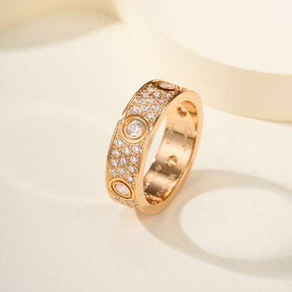 [OAK JURI]LOVE 5.5mm Full-Pave 6-Diamond Ring