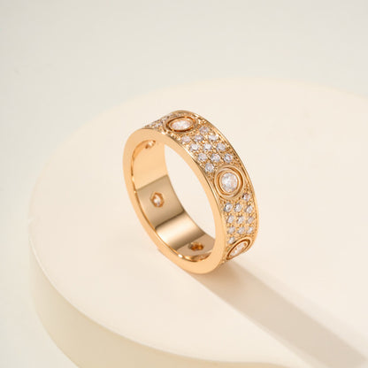 [OAK JURI]LOVE 5.5mm Full-Pave 6-Diamond Ring