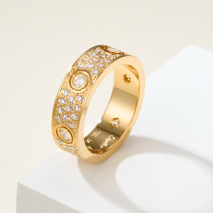 [OAK JURI]LOVE 5.5mm Full-Pave 6-Diamond Ring