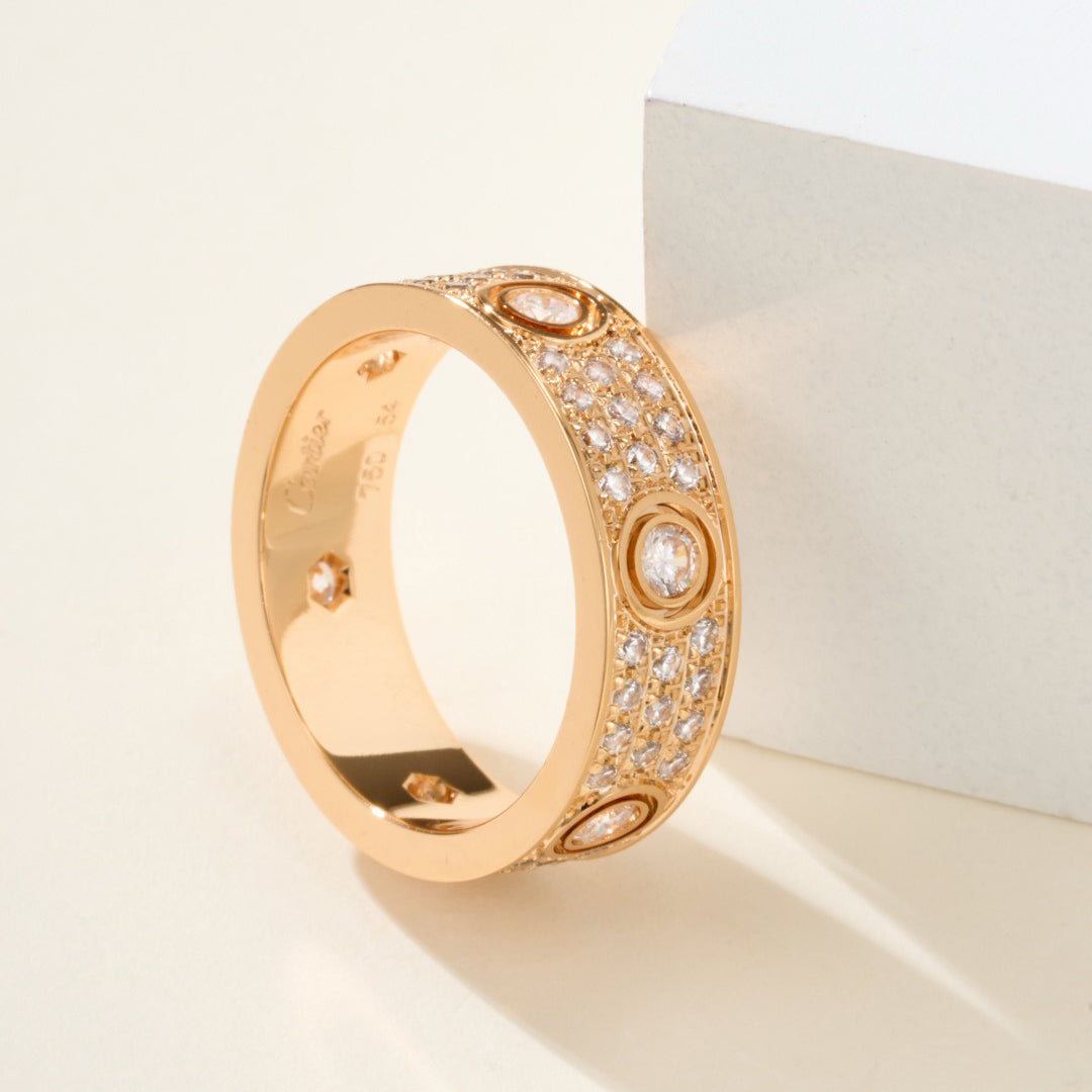 [OAK JURI]LOVE 5.5mm Full-Pave 6-Diamond Ring