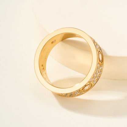 [OAK JURI]LOVE 5.5mm Full-Pave 6-Diamond Ring