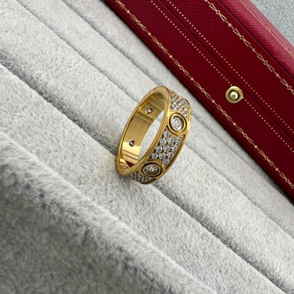 [OAK JURI]LOVE 5.5mm Full-Pave 6-Diamond Ring