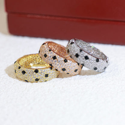 [OAK JURI]PANTHERE SPOTTED FULL DIAMOND RING