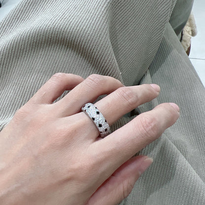 [OAK JURI]PANTHERE SPOTTED FULL DIAMOND RING