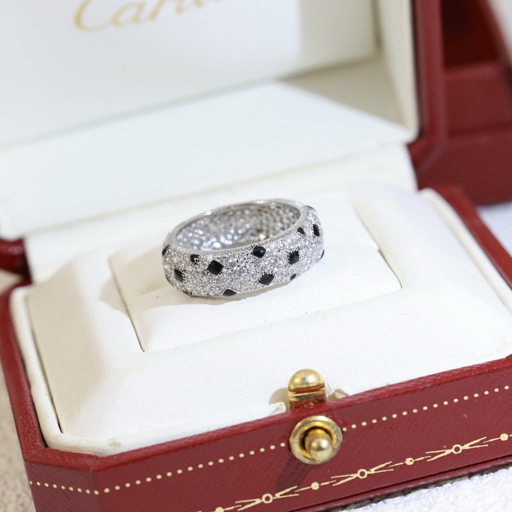 [OAK JURI]PANTHERE SPOTTED FULL DIAMOND RING
