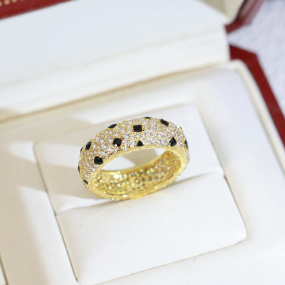 [OAK JURI]PANTHERE SPOTTED FULL DIAMOND RING