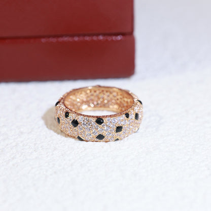 [OAK JURI]PANTHERE SPOTTED FULL DIAMOND RING