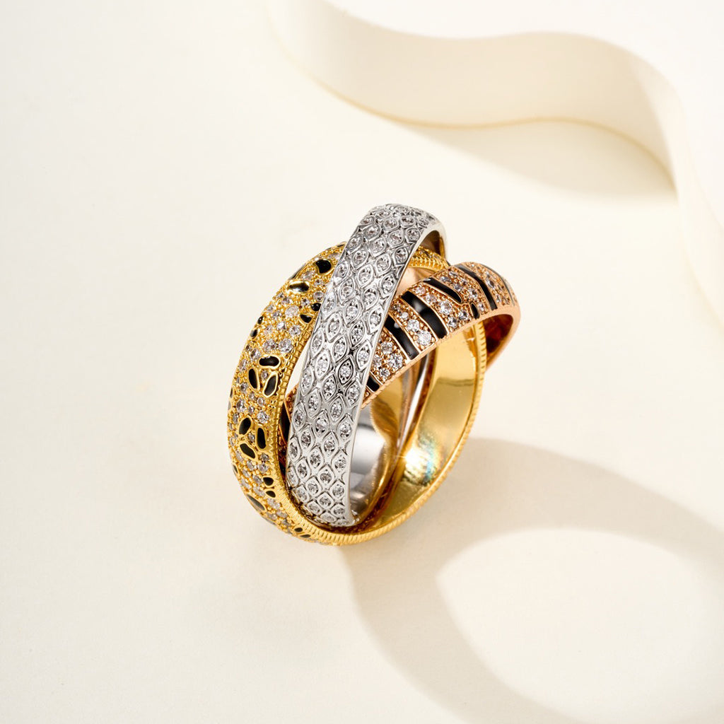 [OAK JURI]TRINITY  RING LEOPARD PRINT