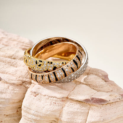 [OAK JURI]TRINITY  RING LEOPARD PRINT